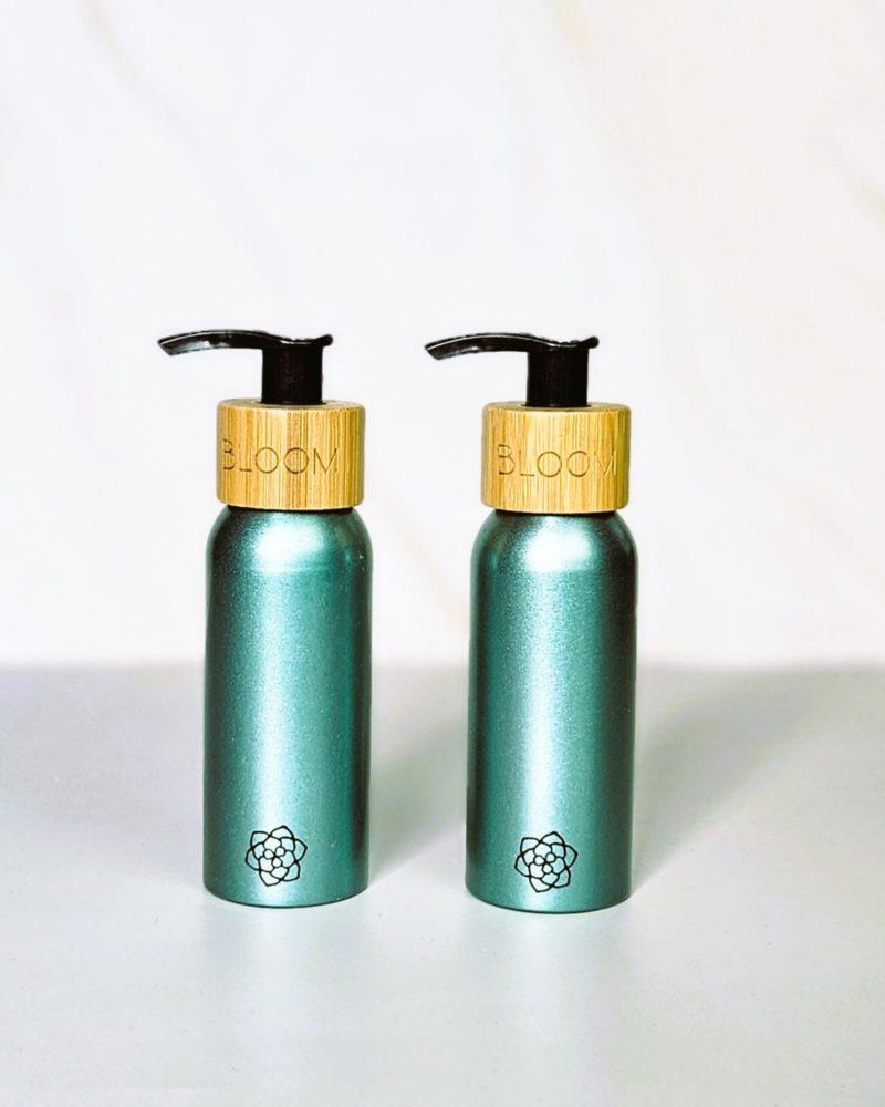 Refillable Travel Bottle Set toiletry bottles for shampoo, soap or lotion.