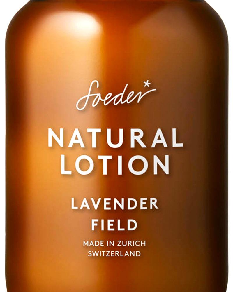 Vegan lavender lotion rich in vitamin E and D that regenerate and nourish your skin. Made with natural ingredients in Switzerland.