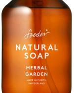 Natural soap for hands & body with organic oils, Swiss honey, and wheat protein. Hydrates, protects, and cleanses with a refreshing herbal fragrance.