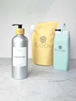 Conditioner starter set with bathroom dispenser and shampoo refill for sustainable hair care