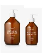 Natural shampoo that gently cleanses, hydrates, and smooths hair while reducing frizz. Infused with a citrus–woody fragrance.
