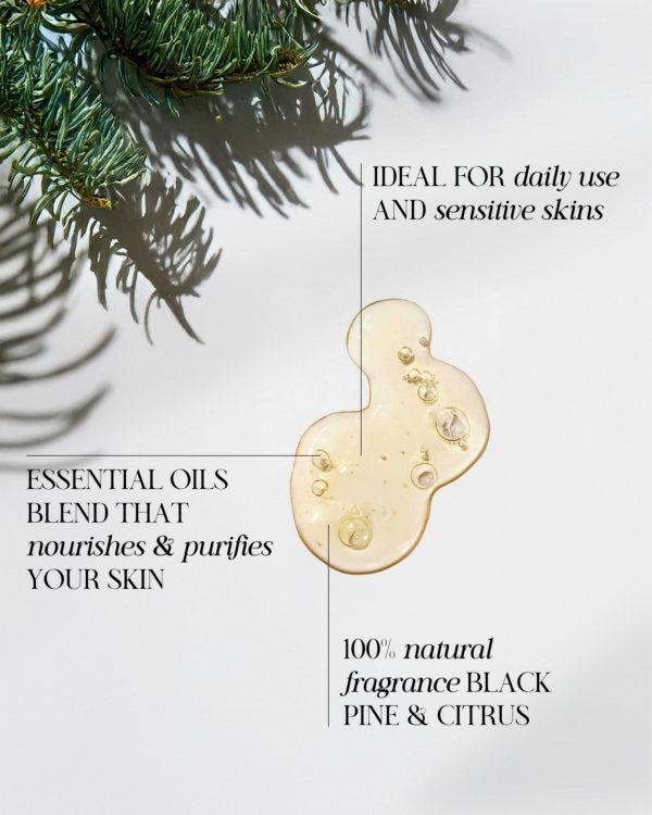 Natural soap for hands & body with organic oils, wheat protein, and Swiss honey. Hydrates, protects, and cleanses with a luxurious fragrance.